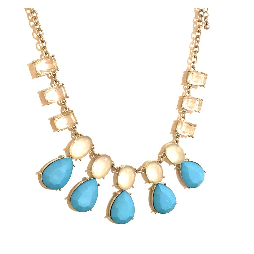 Turquoise and clear necklace